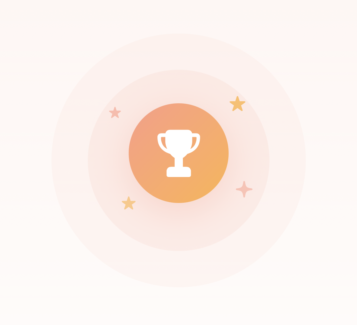 Trophy illustration representing achievements and rewards